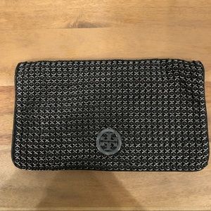 Tory Burch Black and Silver Clutch